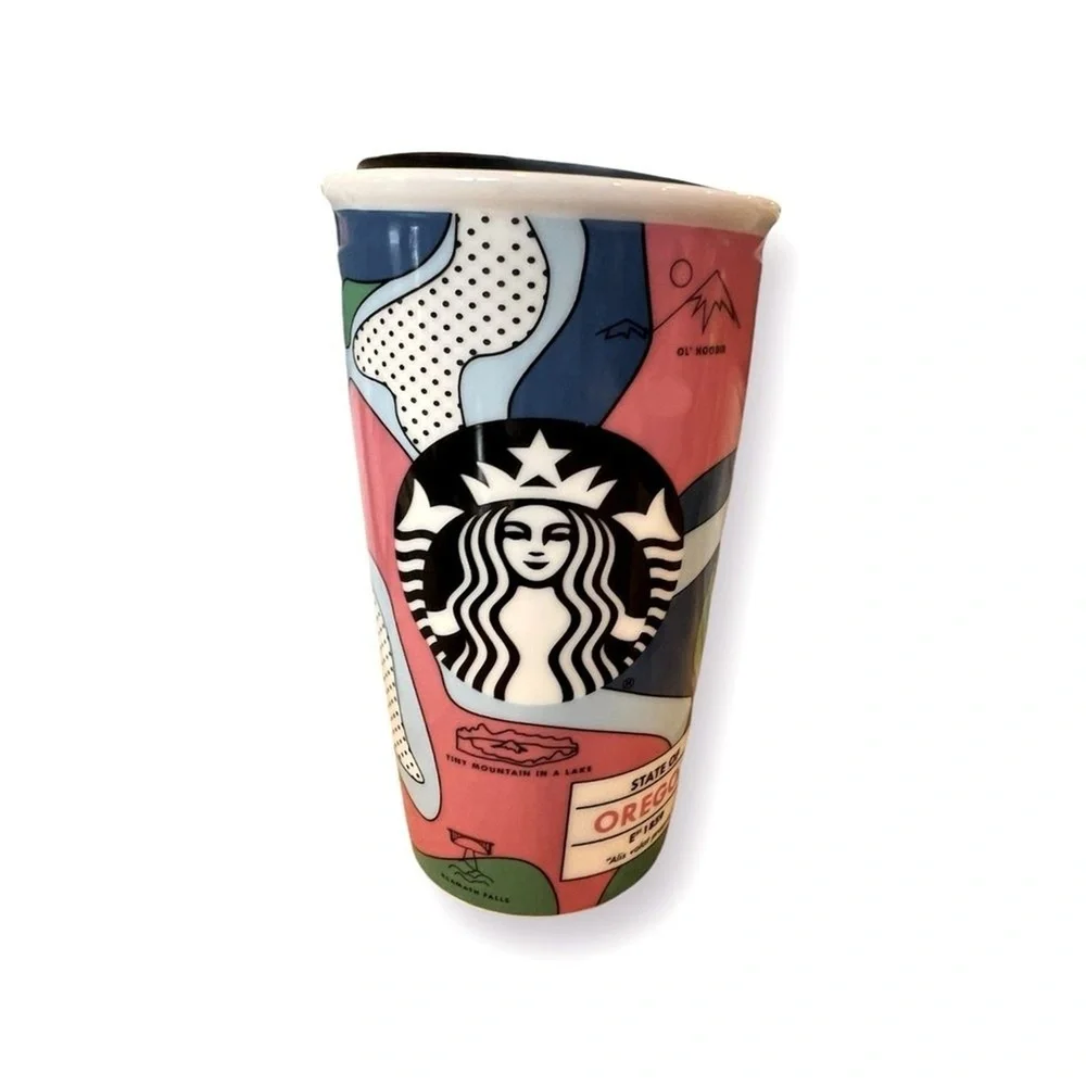 RARE Starbucks Tumbler Misprint Oregon State Ceramic Cup 12 Oz 2016